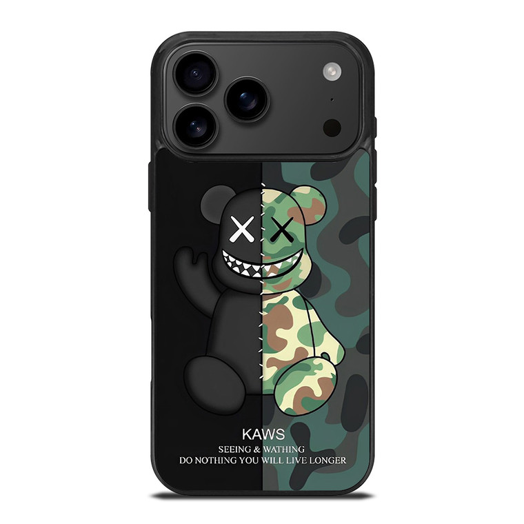 KAWS CAMO SEEING AND WATHING iPhone 17 Pro Max Case Cover KAWS CAMO SEEING AND WATHING iPhone 17 Pro Max Case Cover