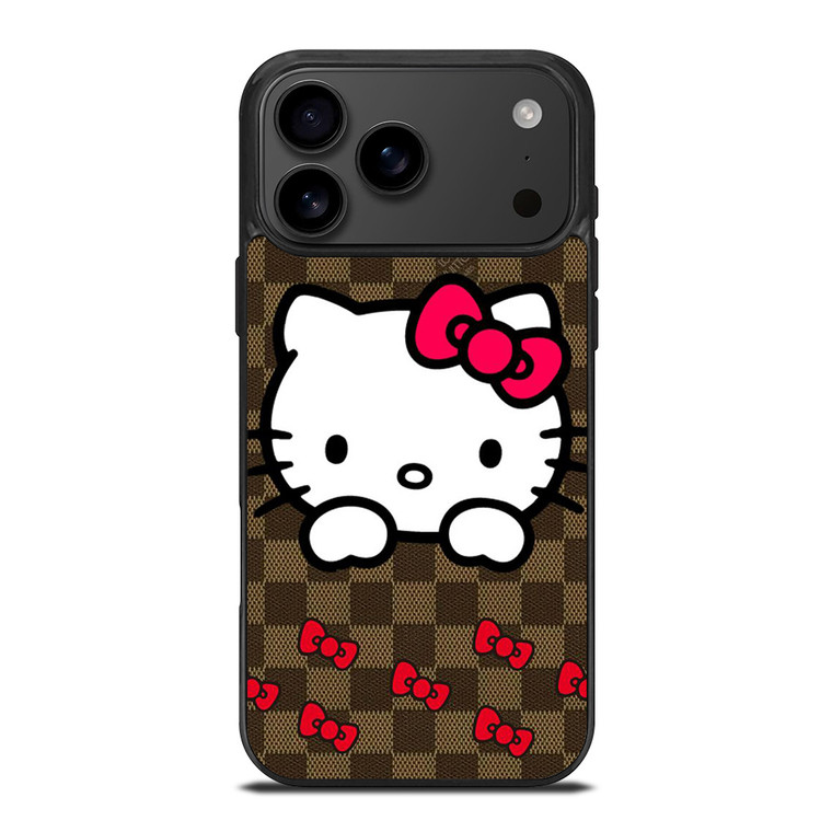 LOUIS VUITTON LV HELLO KITTY PATTERN iPhone 17 Pro Max Case Cover LOUIS VUITTON LV HELLO KITTY PATTERN iPhone 17 Pro Max Case Cover