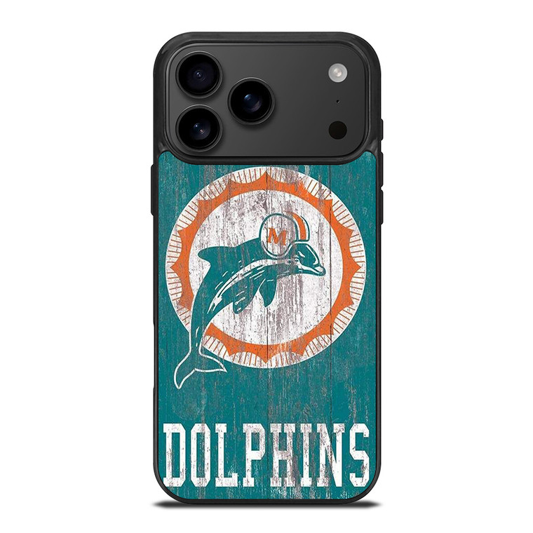MIAMI DOLPHINS WOODEN LOGO iPhone 17 Pro Max Case Cover