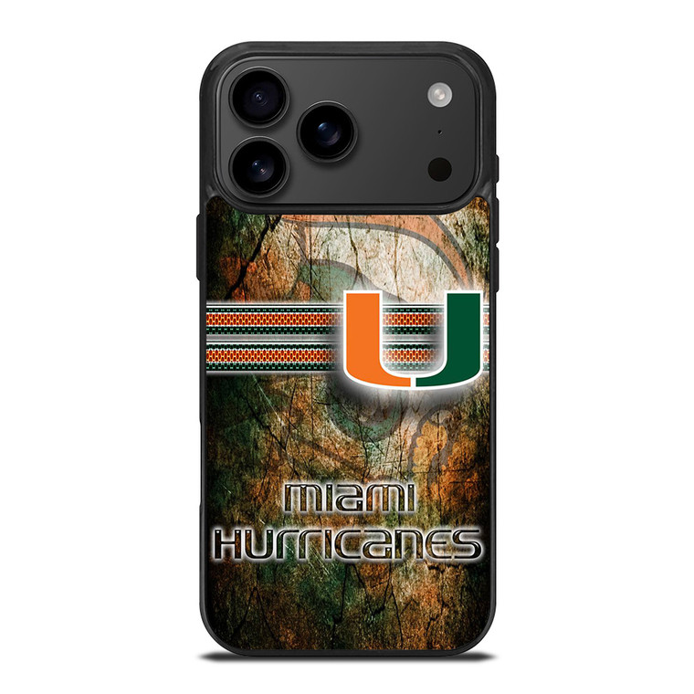 MIAMI HURRICANES LOGO NFL iPhone 17 Pro Max Case Cover