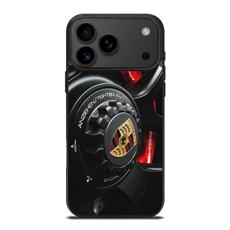 PORSCHE LOGO CAR ON RIM iPhone 17 Pro Max Case Cover