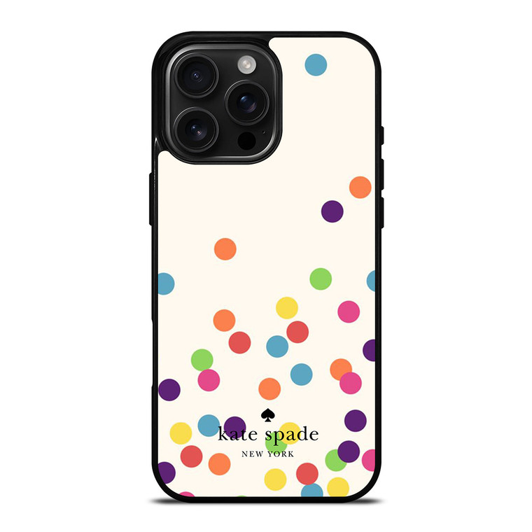 KATE SPADE NEW YORK LOGO COLORFUL POLKADOTS ICON iPhone 16 Pro Max Case Cover KATE SPADE NEW YORK LOGO COLORFUL POLKADOTS ICON iPhone 16 Pro Max Case Cover