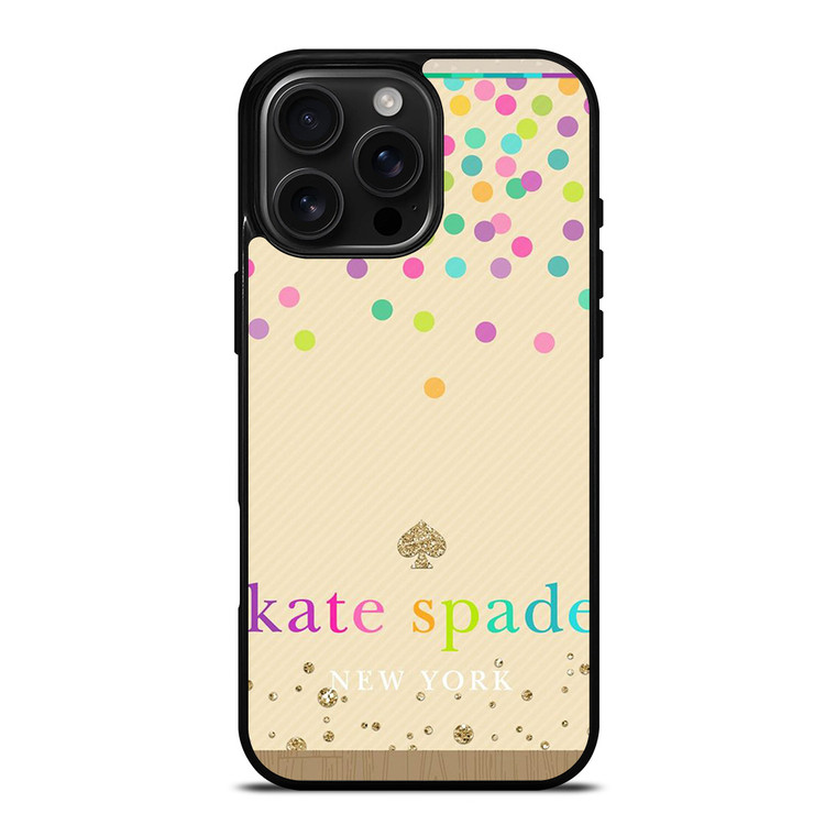 KATE SPADE NEW YORK LOGO COLORFUL POLKADOTS iPhone 16 Pro Max Case Cover KATE SPADE NEW YORK LOGO COLORFUL POLKADOTS iPhone 16 Pro Max Case Cover