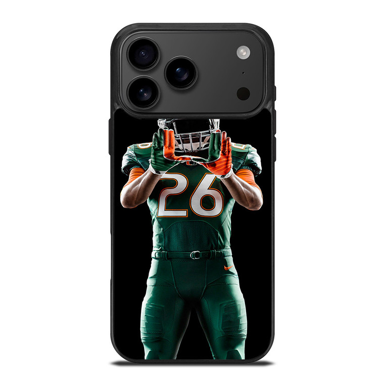 UM MIAMI HURRICANES FOOTBALL iPhone 17 Pro Max Case Cover UM MIAMI HURRICANES FOOTBALL iPhone 17 Pro Max Case Cover