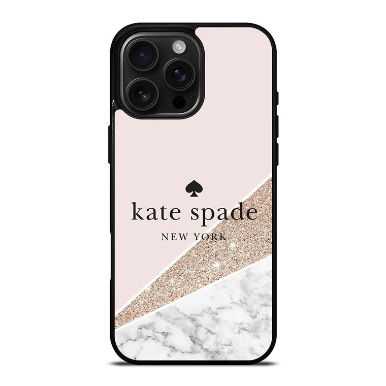 KATE SPADE NEW YORK LOGO SPARKLE MARBLE ICON iPhone 16 Pro Max Case Cover
