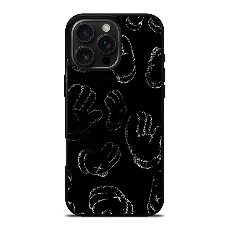KAWS BLACK GLOVES iPhone 16 Pro Max Case Cover