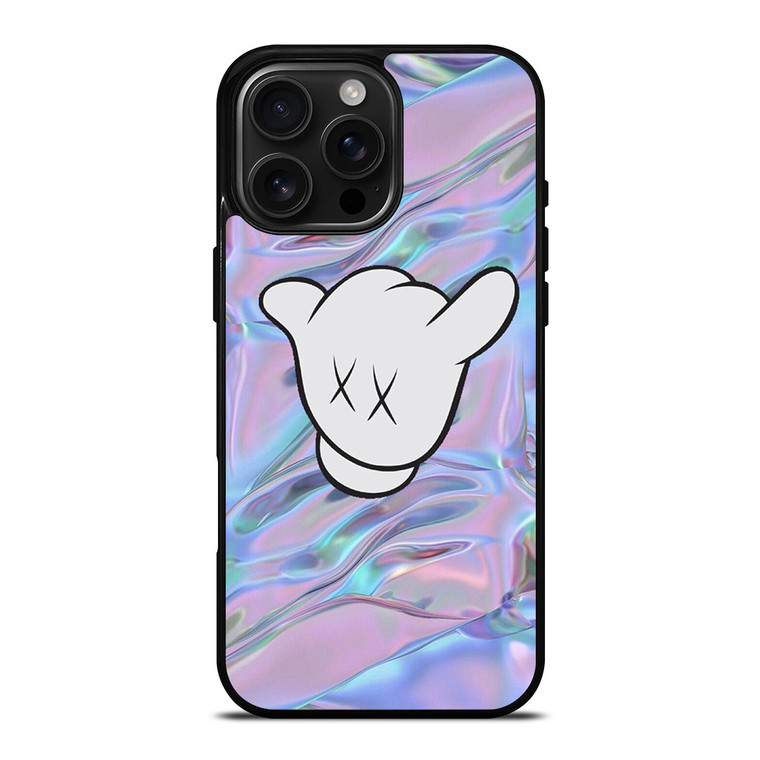 KAWS GLOVES COLORFUL iPhone 16 Pro Max Case Cover