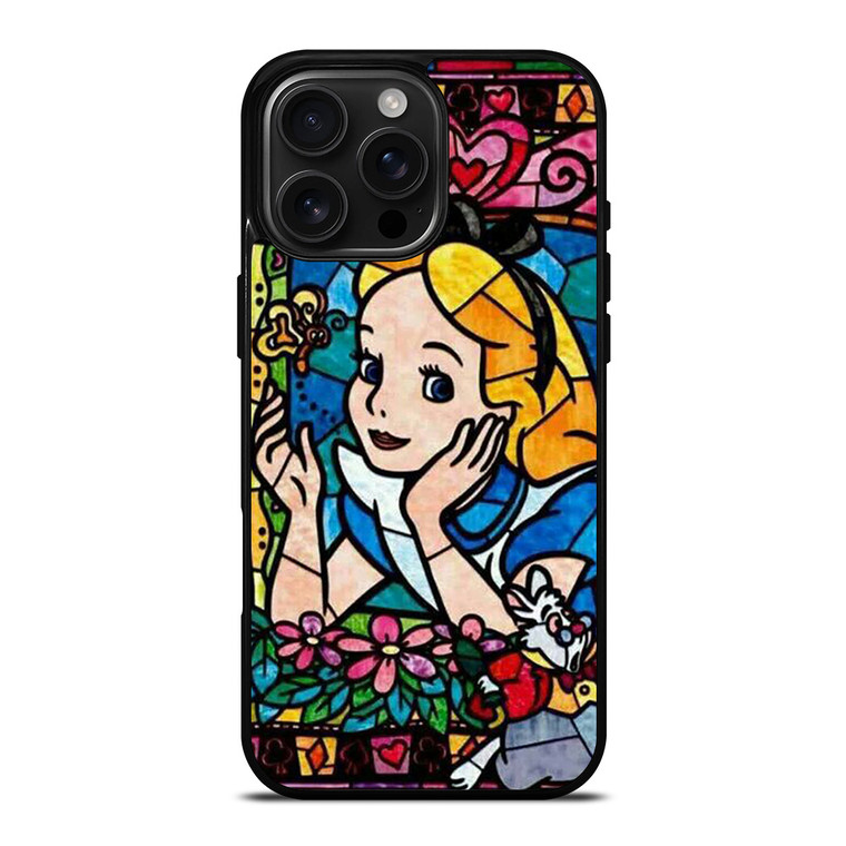 ALICE IN WONDERLAND GLASS DISNEY iPhone 16 Pro Max Case Cover