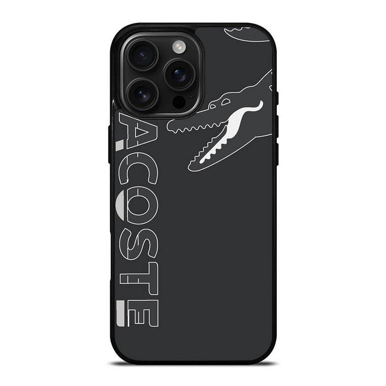 LACOSTE CROC LOGO GRAY ICON iPhone 16 Pro Max Case Cover