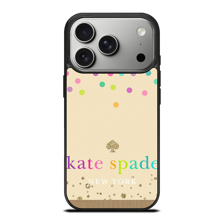 KATE SPADE NEW YORK LOGO COLORFUL POLKADOTS iPhone 17 Pro Case Cover KATE SPADE NEW YORK LOGO COLORFUL POLKADOTS iPhone 17 Pro Case Cover