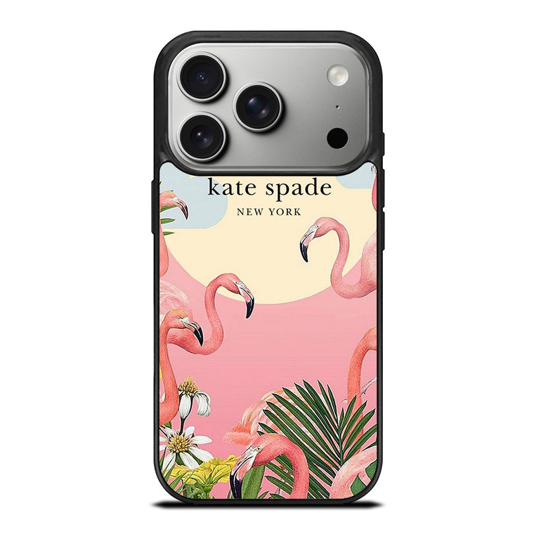 KATE SPADE NEW YORK LOGO FLORAL FLAMENGOS iPhone 17 Pro Case Cover KATE SPADE NEW YORK LOGO FLORAL FLAMENGOS iPhone 17 Pro Case Cover