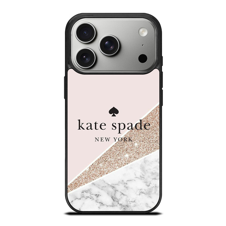 KATE SPADE NEW YORK LOGO SPARKLE MARBLE ICON iPhone 17 Pro Case Cover