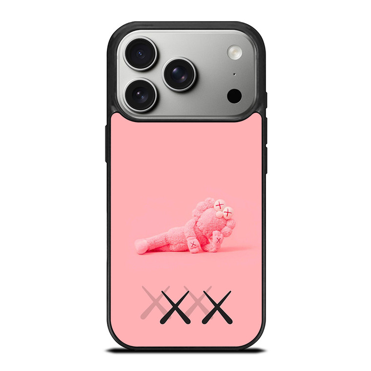 KAWS PINK LOGO MASCOT iPhone 17 Pro Case Cover KAWS PINK LOGO MASCOT iPhone 17 Pro Case Cover