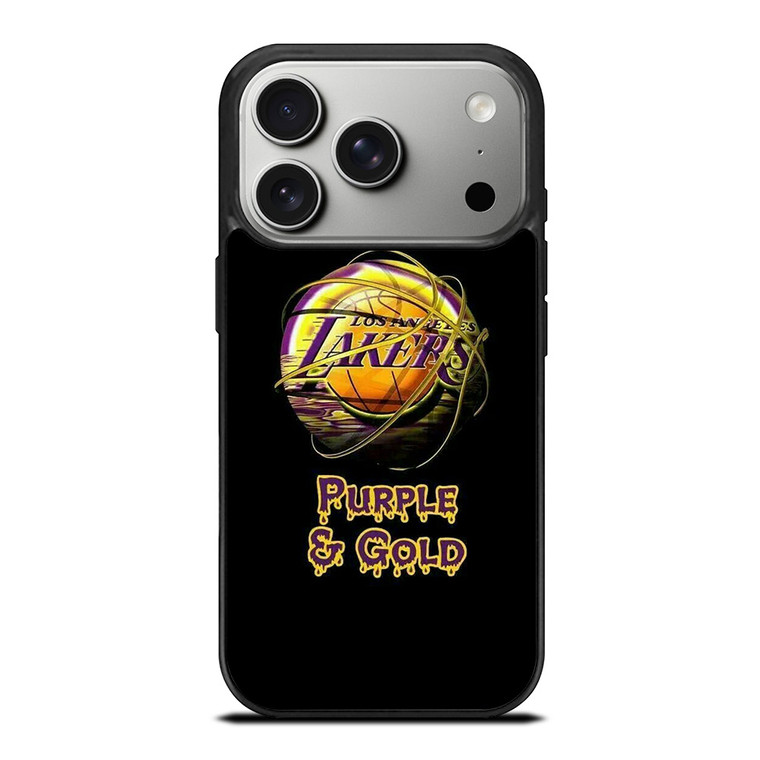 LA LAKERS NBA PURPLE AND GOLD iPhone 17 Pro Case Cover