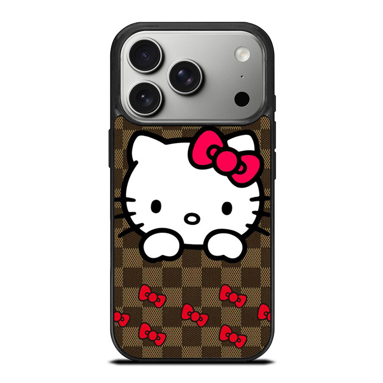 LOUIS VUITTON LV HELLO KITTY PATTERN iPhone 17 Pro Case Cover LOUIS VUITTON LV HELLO KITTY PATTERN iPhone 17 Pro Case Cover