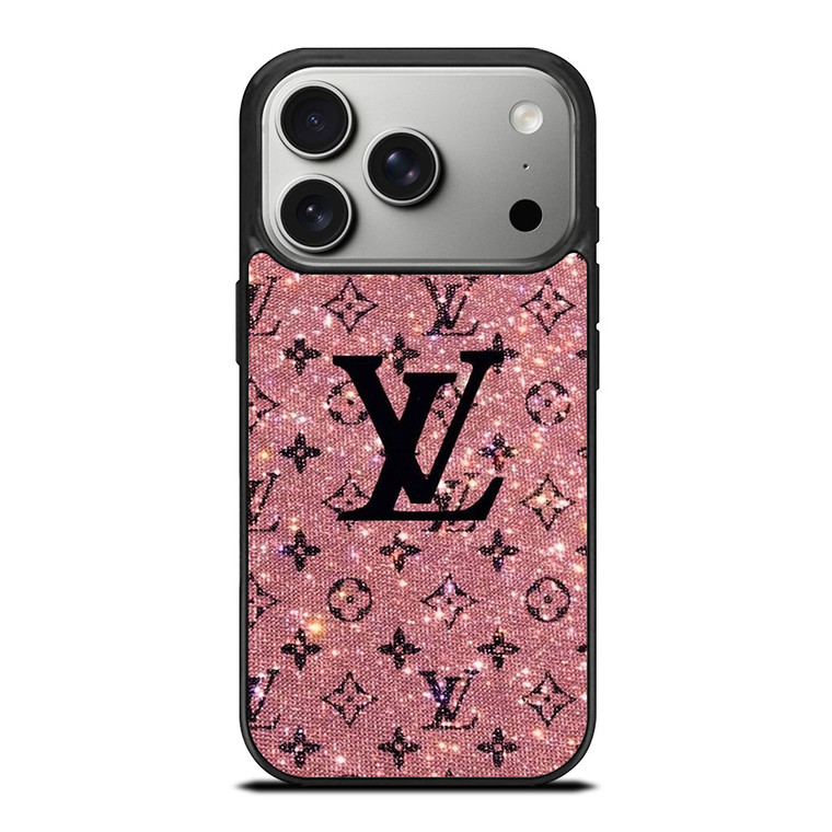 LOUIS VUITTON LV LOGO PINK SPARKLE iPhone 17 Pro Case Cover LOUIS VUITTON LV LOGO PINK SPARKLE iPhone 17 Pro Case Cover