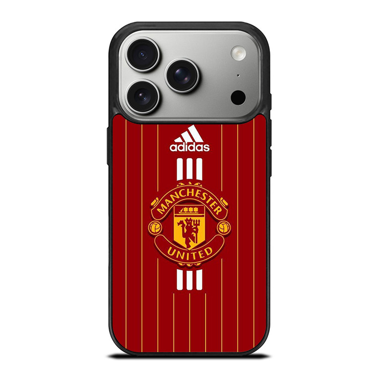 MANCHESTER UNITED FC LOGO FOOTBALL ADIDAS STRIPES iPhone 17 Pro Case Cover MANCHESTER UNITED FC LOGO FOOTBALL ADIDAS STRIPES iPhone 17 Pro Case Cover