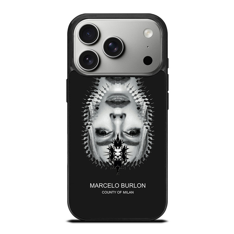 MARCELO BURLON MILAN UPSIDE DOWN FACE iPhone 17 Pro Case Cover MARCELO BURLON MILAN UPSIDE DOWN FACE iPhone 17 Pro Case Cover