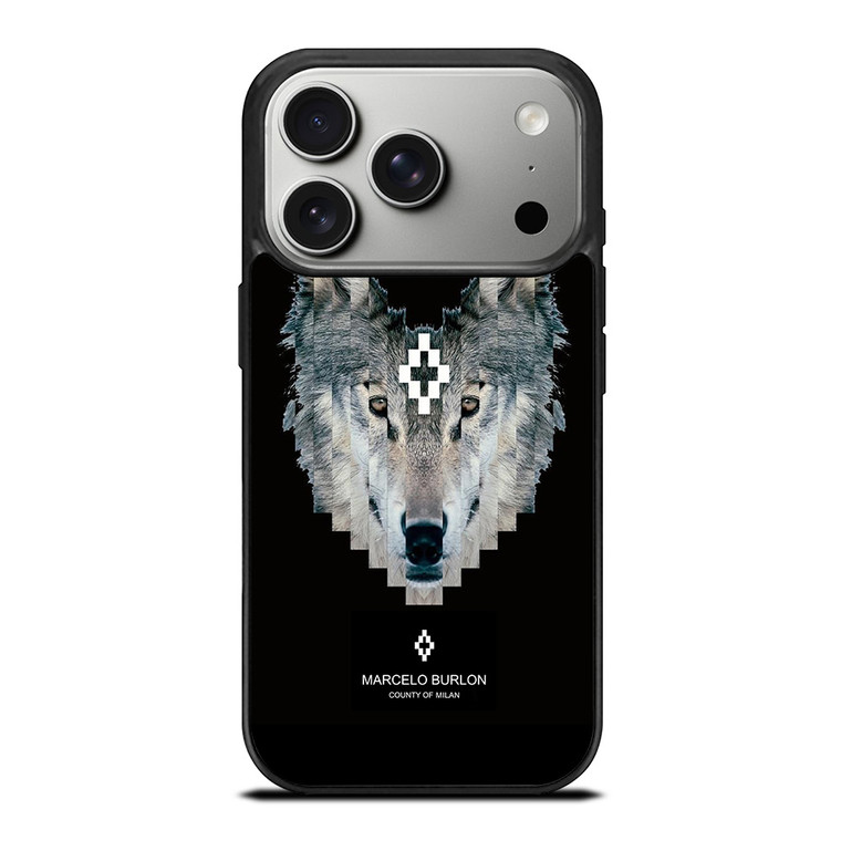 MARCELO BURLON WOLF LOGO iPhone 17 Pro Case Cover MARCELO BURLON WOLF LOGO iPhone 17 Pro Case Cover