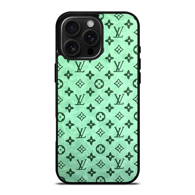 LOUIS VUITTON LOGO GREEN ICON PATTERN iPhone 16 Pro Max Case Cover LOUIS VUITTON LOGO GREEN ICON PATTERN iPhone 16 Pro Max Case Cover