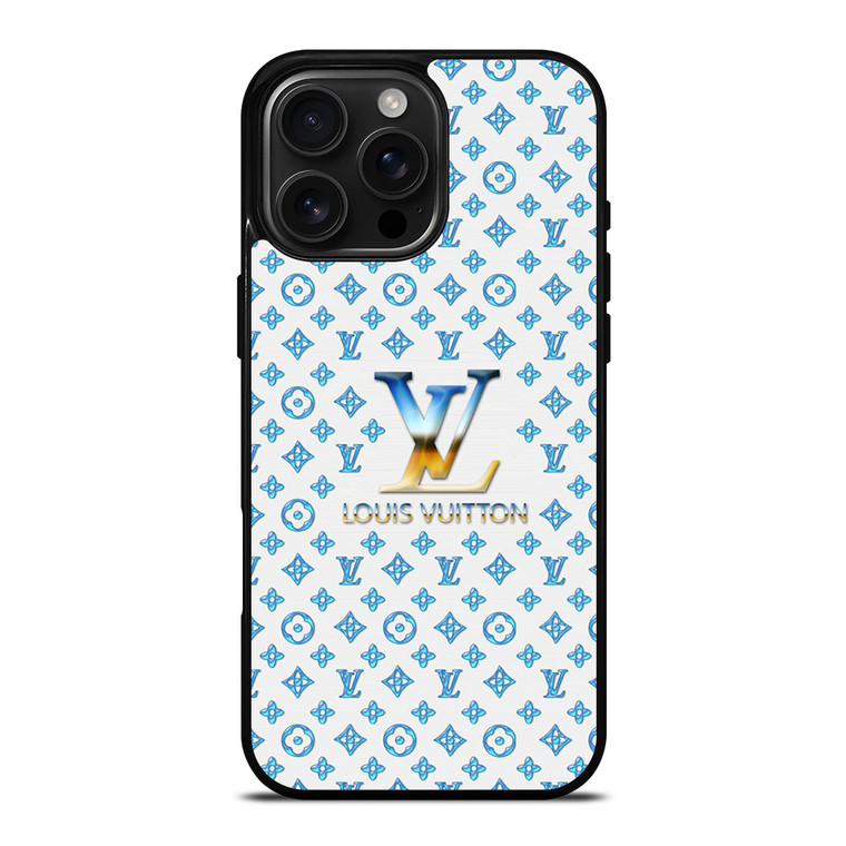 LOUIS VUITTON LV BLUE PATERN ICON LOGO iPhone 16 Pro Max Case Cover LOUIS VUITTON LV BLUE PATERN ICON LOGO iPhone 16 Pro Max Case Cover