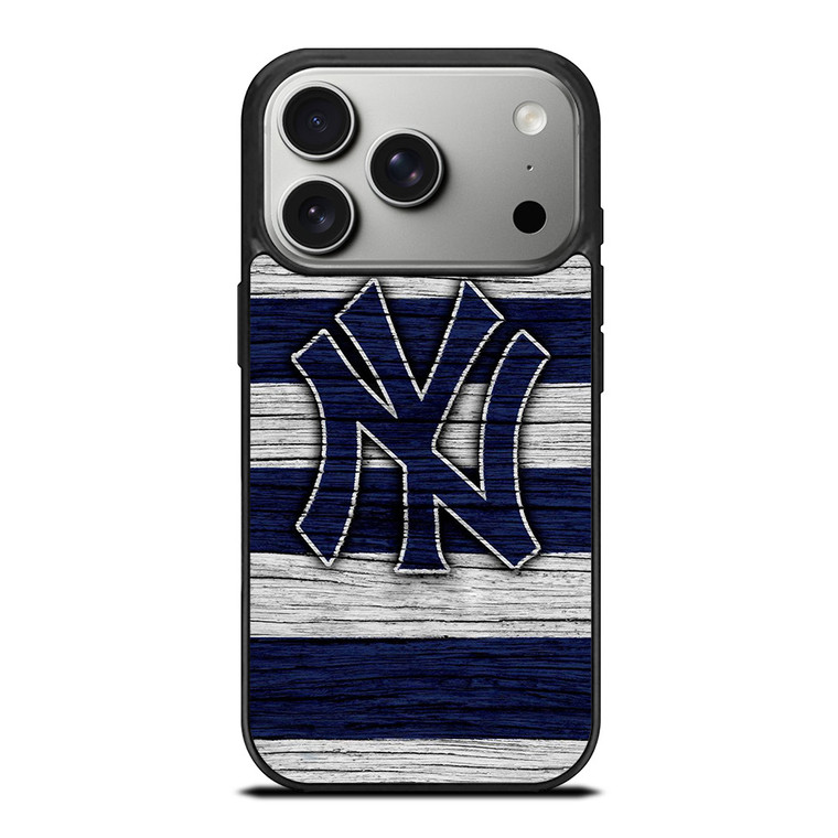 NEW YORK YANKEES BASEBALL TEAM WOODEN LOGO iPhone 17 Pro Case Cover