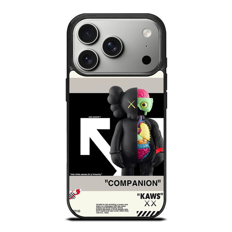 OFF WHITE KAWS COMPANION iPhone 17 Pro Case Cover
