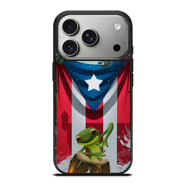 PUERTO RICO FROG FLAG iPhone 17 Pro Case Cover PUERTO RICO FROG FLAG iPhone 17 Pro Case Cover
