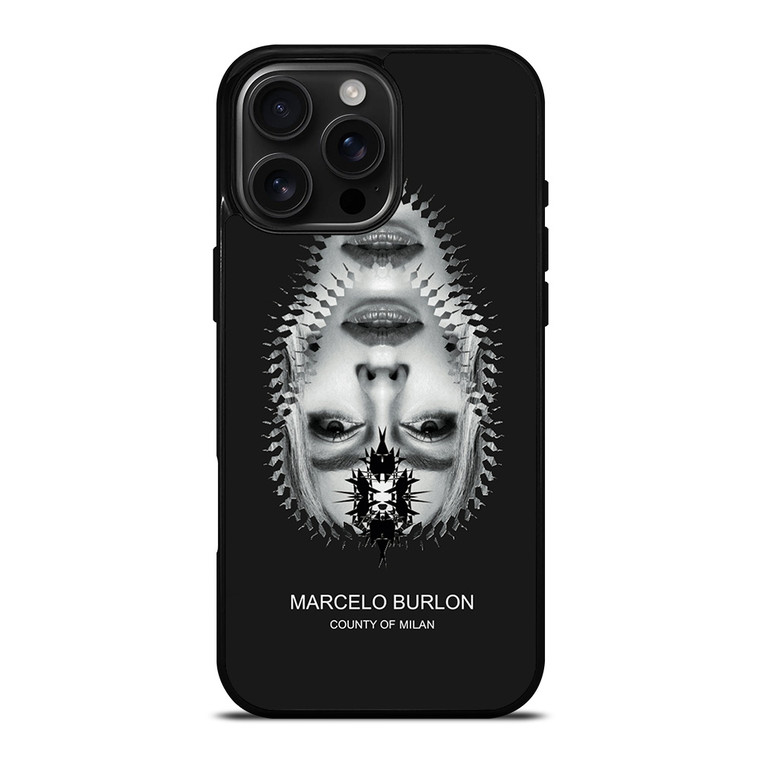 MARCELO BURLON MILAN UPSIDE DOWN FACE iPhone 16 Pro Max Case Cover MARCELO BURLON MILAN UPSIDE DOWN FACE iPhone 16 Pro Max Case Cover