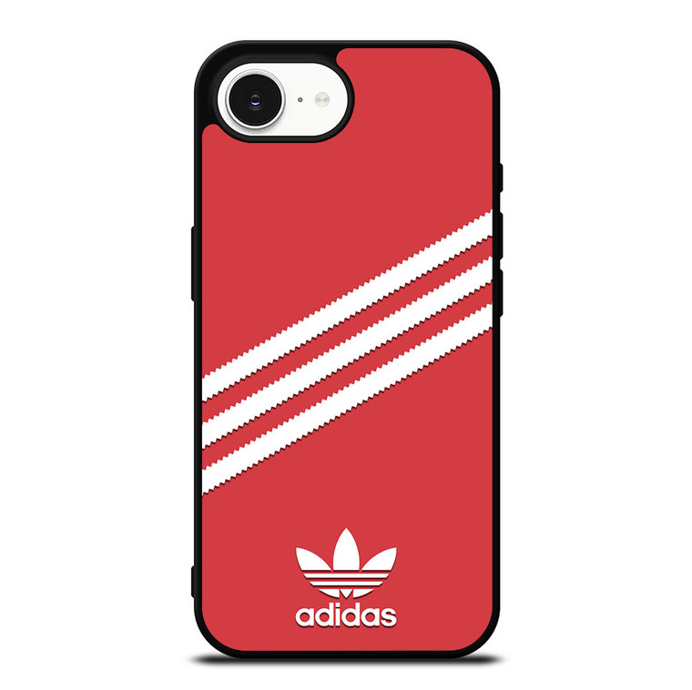 ADIDAS ORIGINALS STRIPES SCARLET RED iPhone 16e Case Cover ADIDAS ORIGINALS STRIPES SCARLET RED iPhone 16e Case Cover