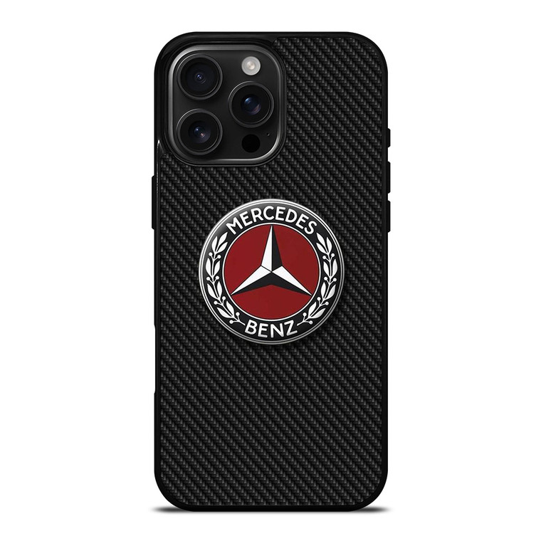 MERCEDES BENZ CLASSIC LOGO CARBON iPhone 16 Pro Max Case Cover