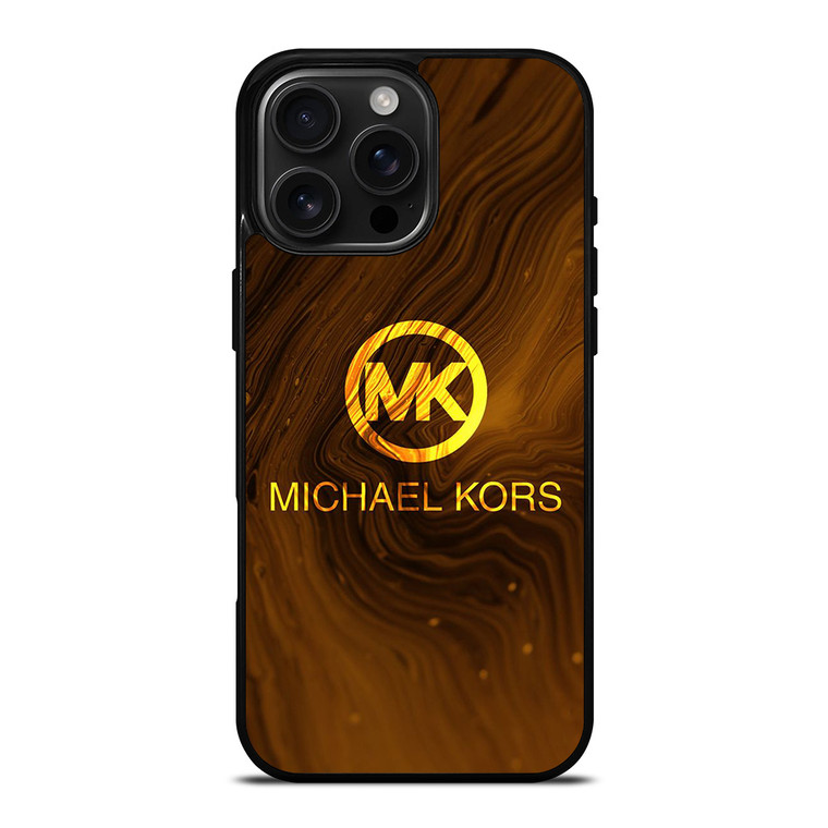 MICHAEL KORS GOLDEN MARBLE LOGO ICON iPhone 16 Pro Max Case Cover