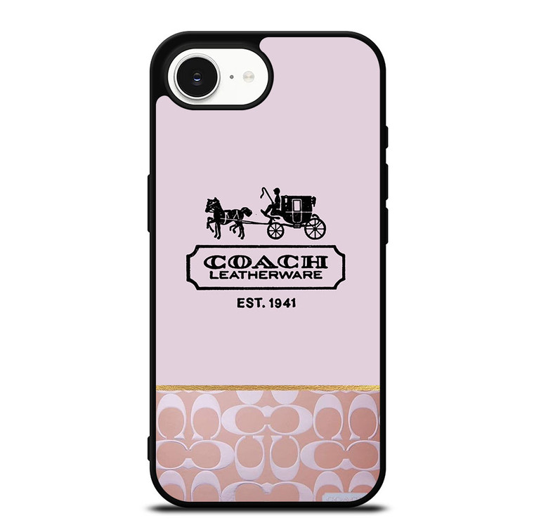 COACH NEW YORK LEATHERWARE LOGO EST 1941 iPhone 16e Case Cover