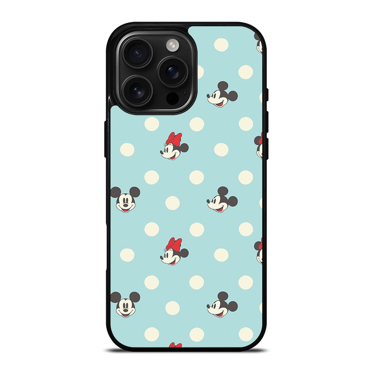 MICKEY AND MINNIE MOUSE DISNEY POLKADOTS iPhone 16 Pro Max Case Cover