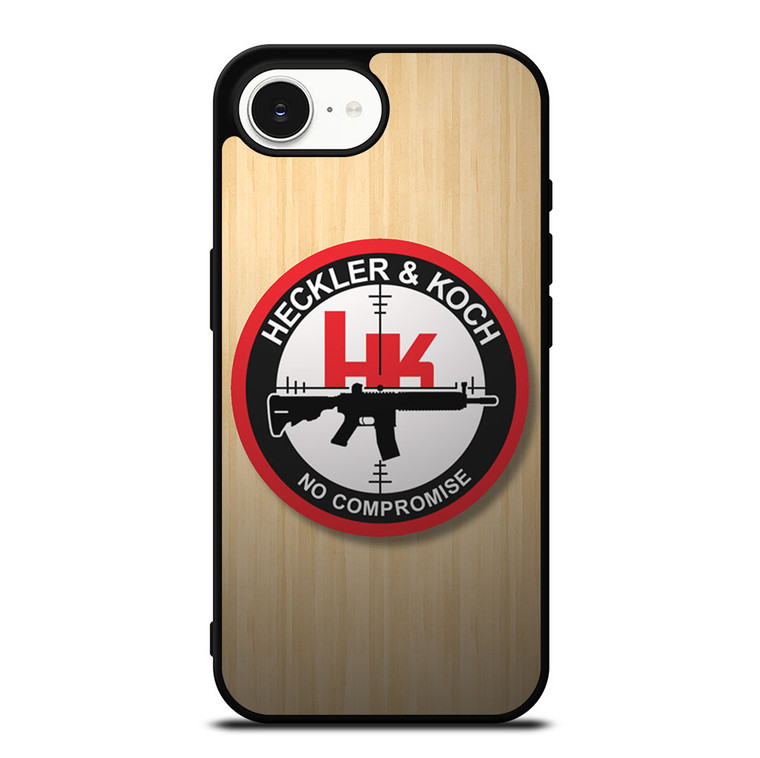 HECKLER AND KOCH WOODEN LOGO iPhone 16e Case Cover