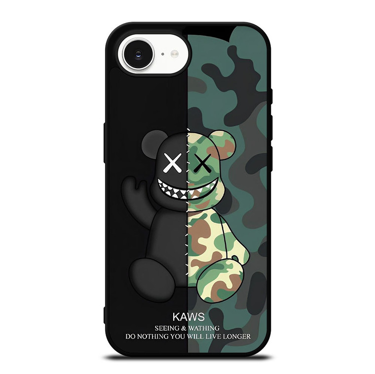 KAWS CAMO SEEING AND WATHING iPhone 16e Case Cover KAWS CAMO SEEING AND WATHING iPhone 16e Case Cover