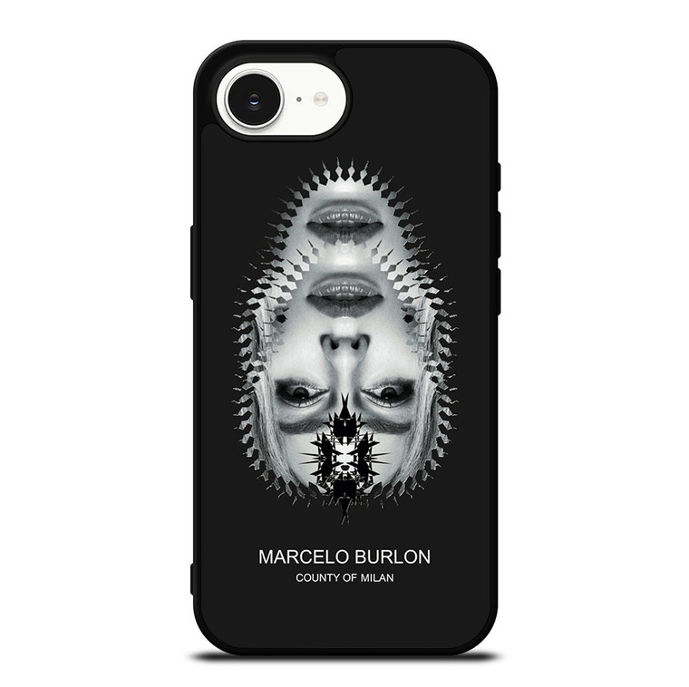 MARCELO BURLON MILAN UPSIDE DOWN FACE iPhone 16e Case Cover MARCELO BURLON MILAN UPSIDE DOWN FACE iPhone 16e Case Cover