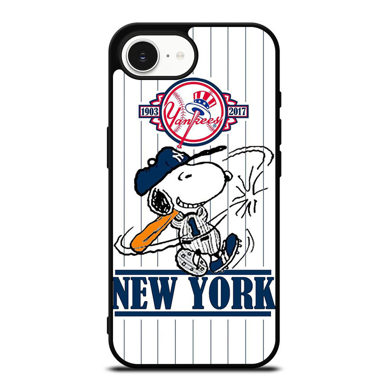 NEW YORK YANKEES LOGO BASEBALL SNOOPY THE PEANUTS iPhone 16e Case Cover