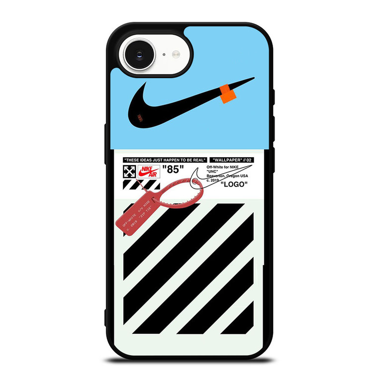 NIKE AIR JORDAN OFF WHITE BLUE WHITE iPhone 16e Case Cover NIKE AIR JORDAN OFF WHITE BLUE WHITE iPhone 16e Case Cover