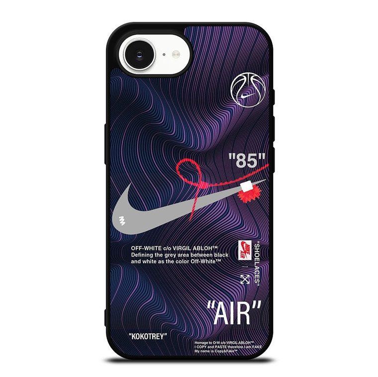 NIKE AIR JORDAN OFF WHITE PURPLE iPhone 16e Case Cover NIKE AIR JORDAN OFF WHITE PURPLE iPhone 16e Case Cover