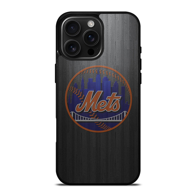 NEW YORK METS WOODEN LOGO iPhone 16 Pro Max Case Cover