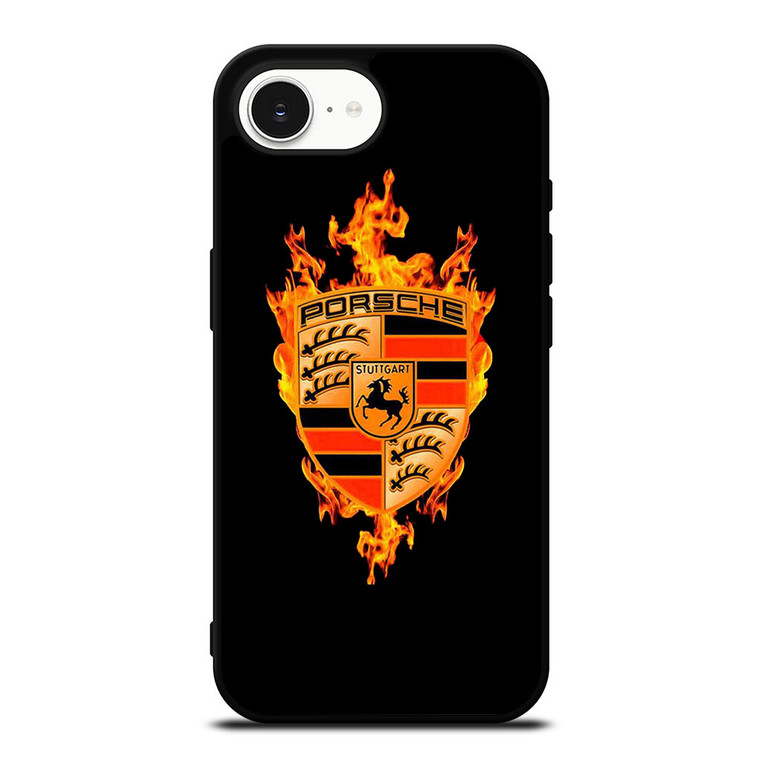 PORSCHE LOGO CAR ON FIRE iPhone 16e Case Cover PORSCHE LOGO CAR ON FIRE iPhone 16e Case Cover