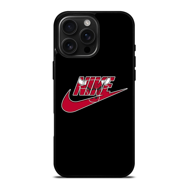 NIKE SWOOSH CHICAGO RED BULL BASKETBALL TEAM LOGO iPhone 16 Pro Max Case Cover