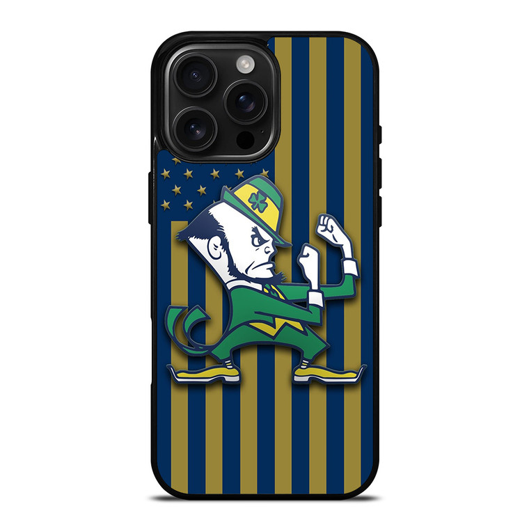 NOTRE DAME FIGHTING IRISH FLAG iPhone 16 Pro Max Case Cover