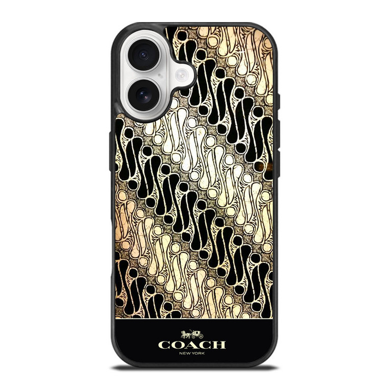 COACH NEW YORK LOGO BATIK PARANG PATTERN iPhone 17 Case Cover