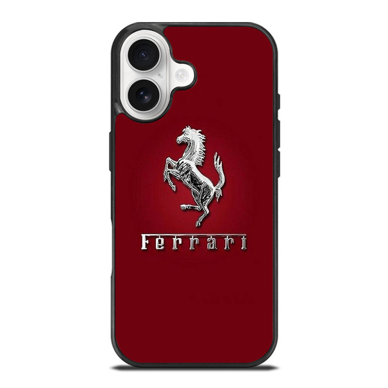 FERRARI LOGO SILVER EMBLEM iPhone 17 Case Cover