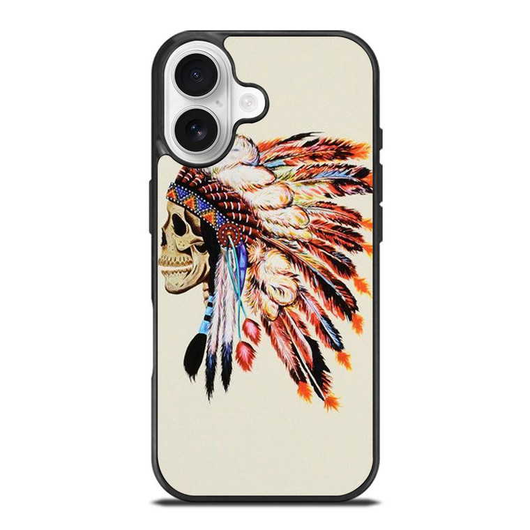 INDIAN FEATHER SKULL iPhone 17 Case Cover INDIAN FEATHER SKULL iPhone 17 Case Cover