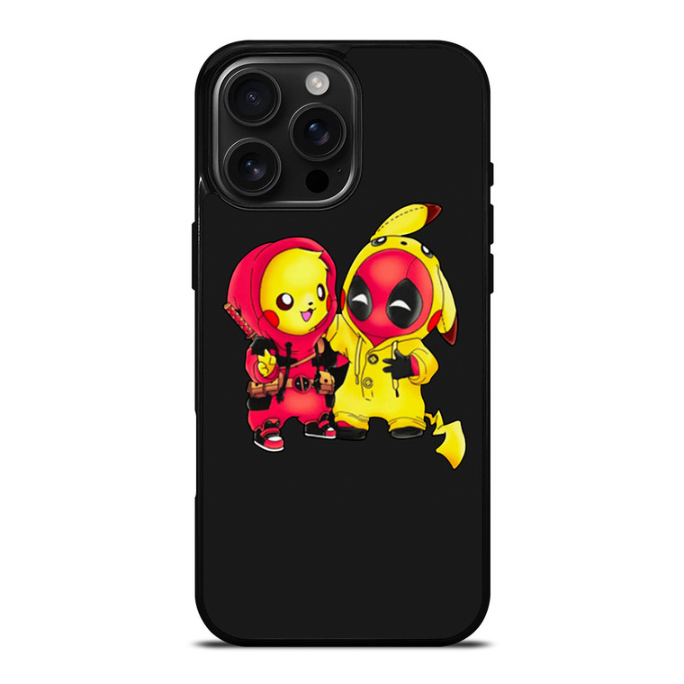 PIKACHU POKEMON AND DEADPOOL iPhone 16 Pro Max Case Cover
