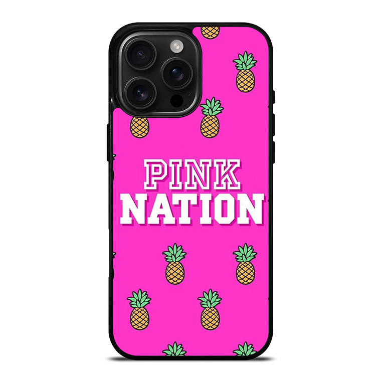 PINK NATION VICTORIA'S SECRET LOGO PINEAPPLE iPhone 16 Pro Max Case Cover