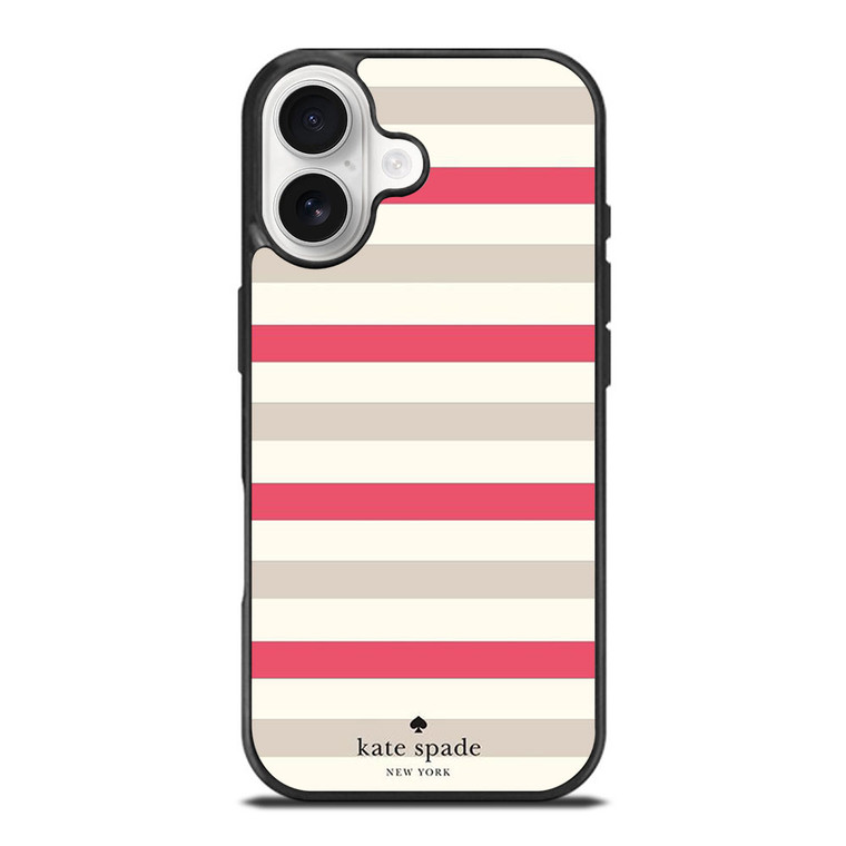 KATE SPADE NEW YORK STRIPES RED WHITE iPhone 17 Case Cover